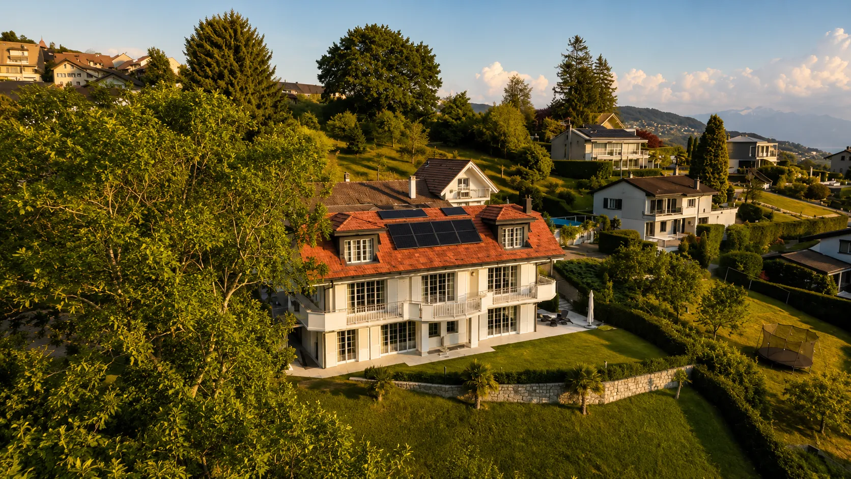 Villa and its surroundings from the sky