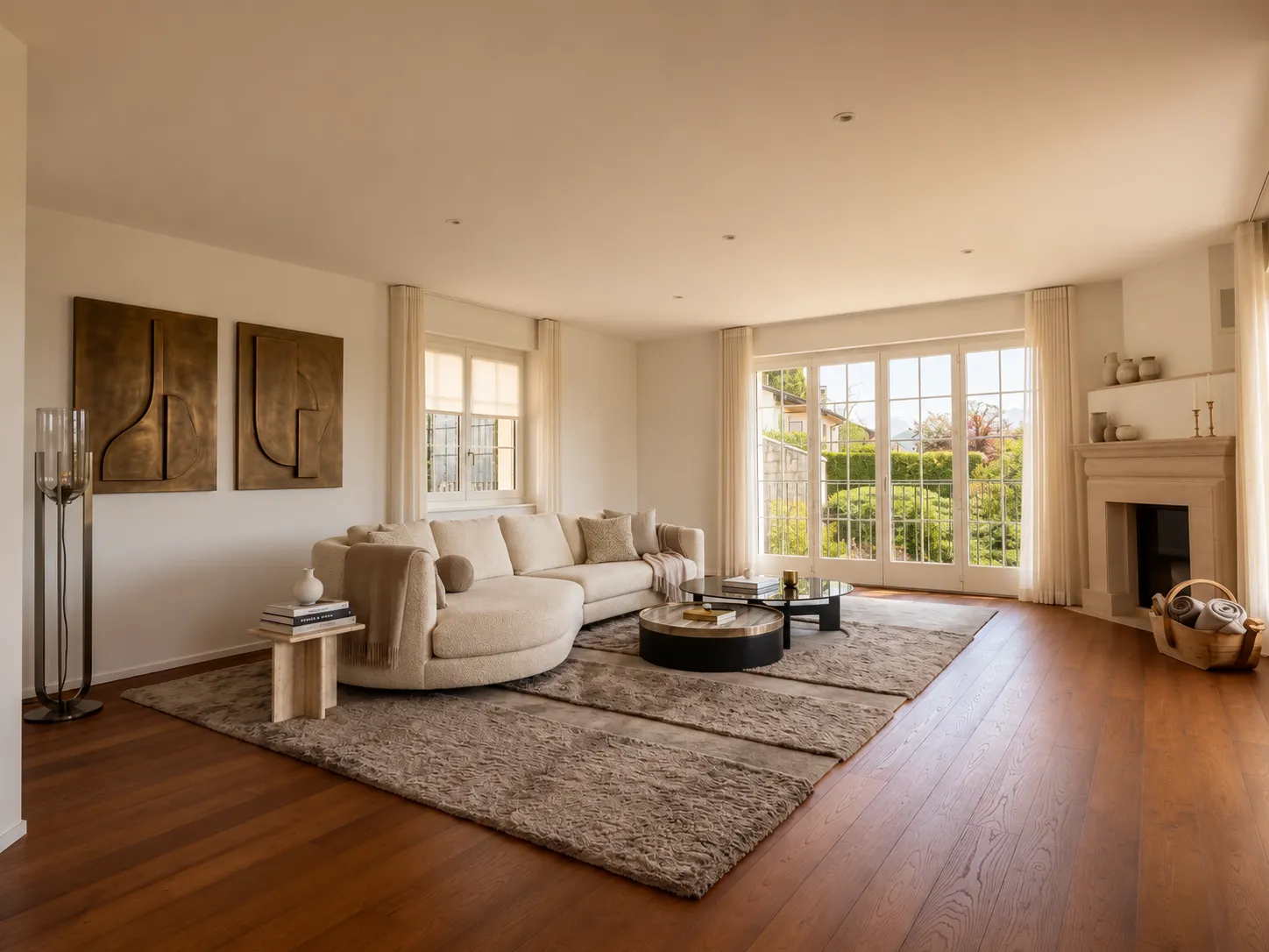 Bright furnished living room